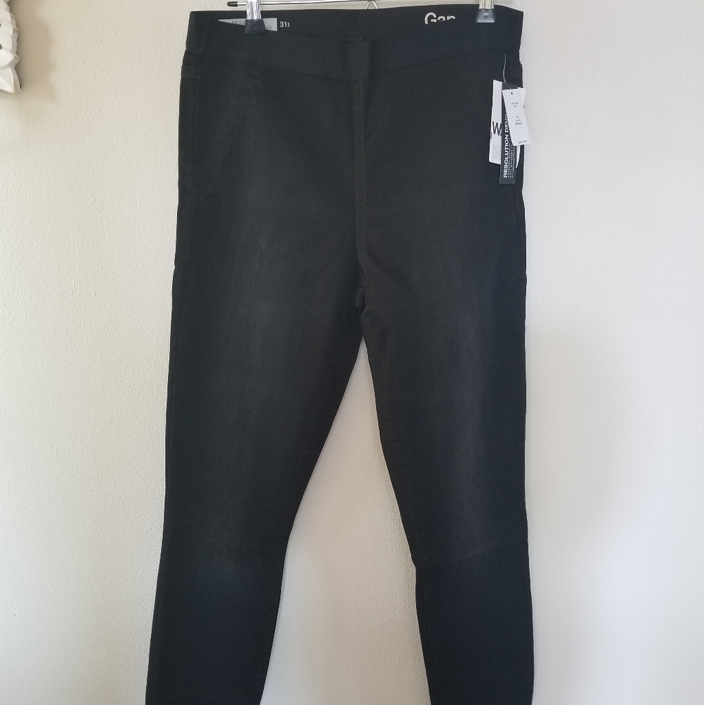 GAP Black Distressed Denim Leggings